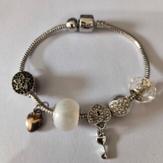 Pulsera Con Charms Candado | Llave | Corazon