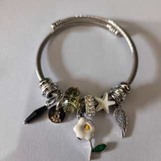 Pulsera Con Charms Flor | Ala | Estrella
