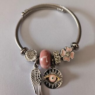 Pulsera Con Charms Ojo | Aro | Flor | Ala | Angel