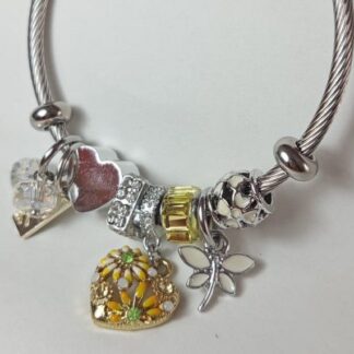 Pulsera Con Charms | Flor | Mariposa | Corazon