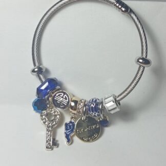 Pulsera Con Charms | Llave | Azul