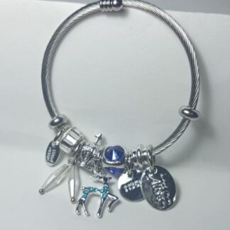 Pulsera Con Charms | Venado | Azul