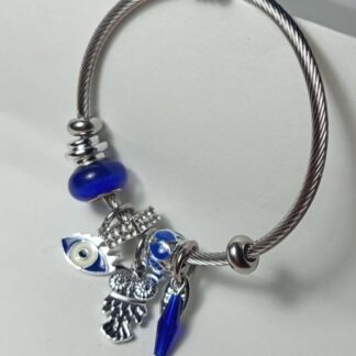 Pulsera Con Charms | Buho | Azul Rey
