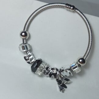 Pulsera Con Charms | Elefante | Negro