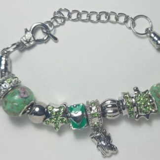 Pulsera Con Charms | Angel | Tortuga | Estrella | Verde
