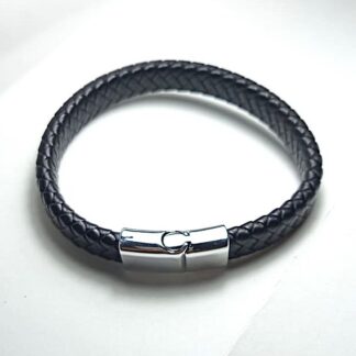 Pulsera Con Charms | Trenzado | Plateado | Negro