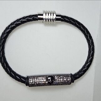 Pulsera Con Charms | Calavera | Brillo | Plateado