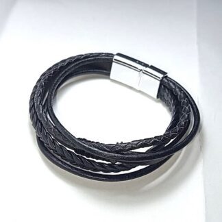 Pulsera Con Charms | Trenzado | Negro | Multiple