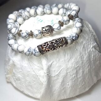 Pulsera Con Charms | Doble | Blanco