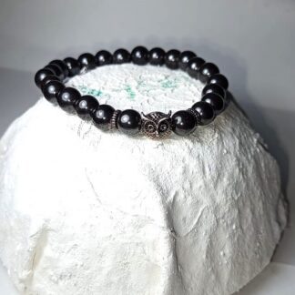 Pulsera Con Charms | Buho | Negro | Iman